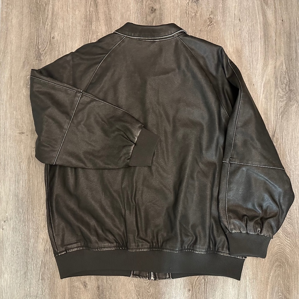 Wild Fable's Women's Distressed Faux Leather Bomber Jacket - Picture 6 of 16